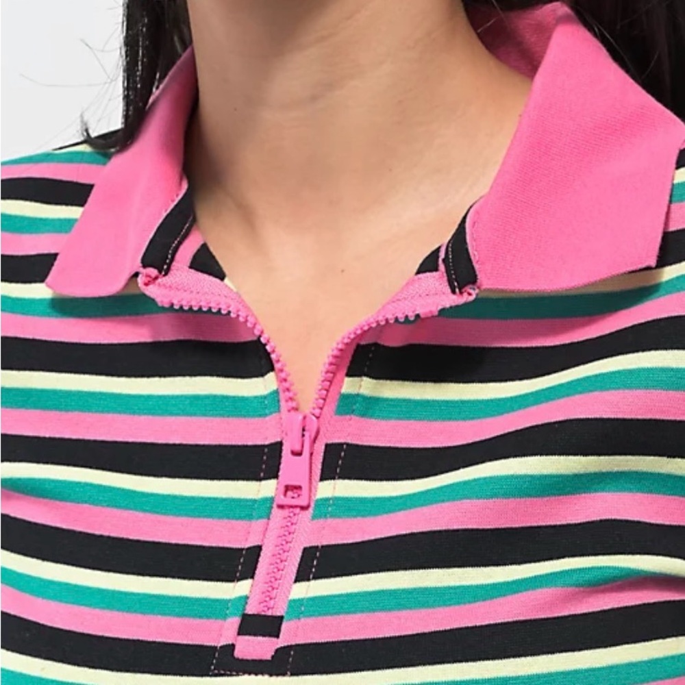 aLab Stripped Cropped Polo - Picture 3 of 10